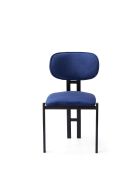 Lot de 2 chaises Muriz bleu marine/ noir - l.43 cm x H. 83 cm x P. 47.5 cm