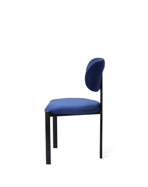 Lot de 2 chaises Muriz bleu marine/ noir - l.43 cm x H. 83 cm x P. 47.5 cm