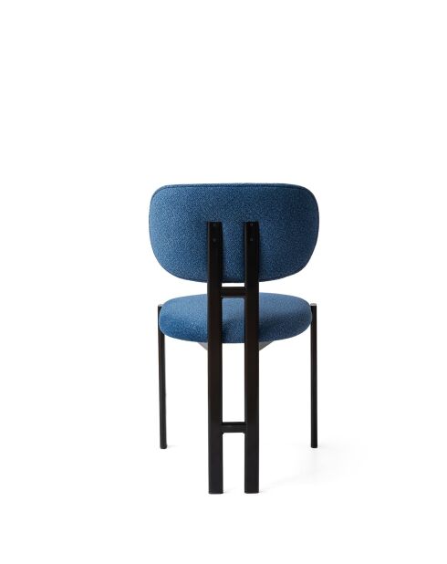 Lot de 2 chaises Muriz bleu marine/ noir - l.43 cm x H. 83 cm x P. 47.5 cm