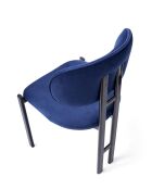 Lot de 2 chaises Muriz bleu marine/ noir - l.43 cm x H. 83 cm x P. 47.5 cm