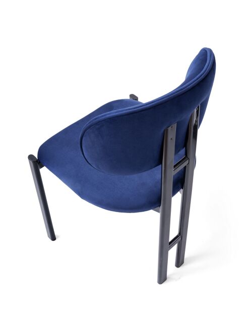 Lot de 2 chaises Muriz bleu marine/ noir - l.43 cm x H. 83 cm x P. 47.5 cm