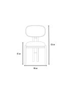 Lot de 2 chaises Muriz bleu marine/ noir - l.43 cm x H. 83 cm x P. 47.5 cm
