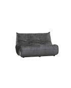 Bocek dunkelgraues 2-Sitzer-Sofa - L. 145 cm x L. 100 cm x H. 80 cm