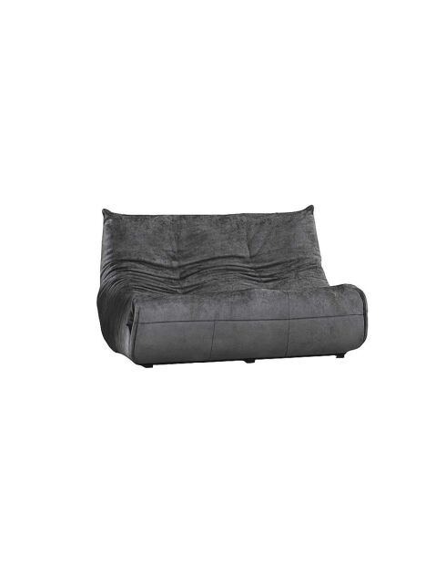 Bocek dunkelgraues 2-Sitzer-Sofa - L. 145 cm x L. 100 cm x H. 80 cm