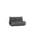 Bocek dunkelgraues 2-Sitzer-Sofa - L. 145 cm x L. 100 cm x H. 80 cm