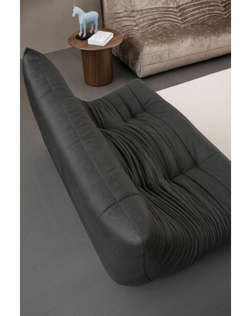 Bocek dunkelgraues 2-Sitzer-Sofa - L. 145 cm x L. 100 cm x H. 80 cm