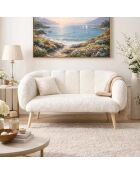Lotus 2-Sitzer-Sofa weiß - L. 120 cm x H. 95 cm x T. 42 cm