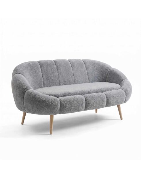 Graues 2-Sitzer-Sofa Lida - L. 130 cm x H. 105 cm x T. 50 cm