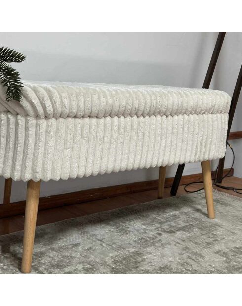 Banc Oslo Linen crème toscane - l . 90 cm x H. 46 cm x P. 35 cm