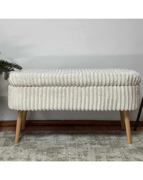 Banc Oslo Linen crème toscane - l . 90 cm x H. 46 cm x P. 35 cm