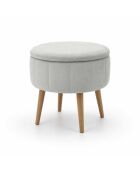 Beiger Sitzsack Berlin Babyface, D. 45 cm x 3 cm x H. 24,5 cm
