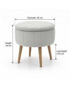 Beiger Sitzsack Berlin Babyface, D. 45 cm x 3 cm x H. 24,5 cm