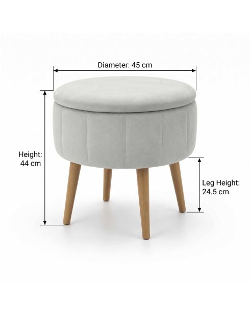 Beiger Sitzsack Berlin Babyface, D. 45 cm x 3 cm x H. 24,5 cm