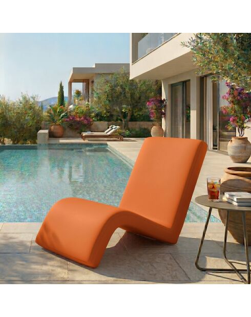 Mecedora de jardín naranja Nami Outdoor, 55 cm de largo x 50 cm de profundidad x 35 cm de profundidad