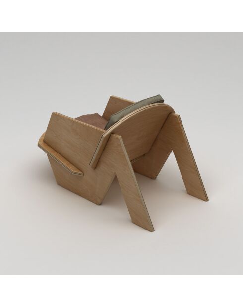 Fauteuil Oiseau bois naturel - l . 70 cm x H. 56 cm x P. 54 cm