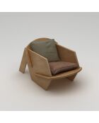 Fauteuil Oiseau bois naturel - l . 70 cm x H. 56 cm x P. 54 cm