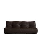 Bocek braunes 3-Sitzer-Sofa - L. 210 cm x L. 100 cm x H. 80 cm