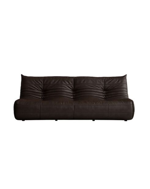 Bocek braunes 3-Sitzer-Sofa - L. 210 cm x L. 100 cm x H. 80 cm