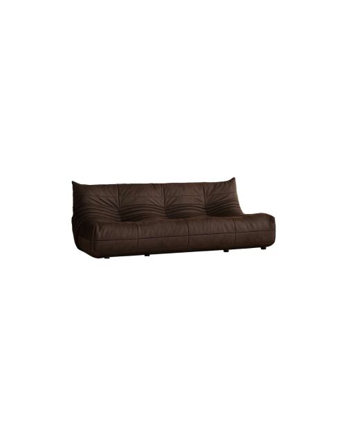 Bocek braunes 3-Sitzer-Sofa - L. 210 cm x L. 100 cm x H. 80 cm