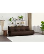 Bocek braunes 3-Sitzer-Sofa - L. 210 cm x L. 100 cm x H. 80 cm