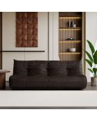 Bocek braunes 3-Sitzer-Sofa - L. 210 cm x L. 100 cm x H. 80 cm