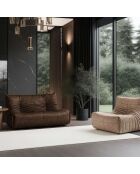 Bocek braunes 3-Sitzer-Sofa - L. 210 cm x L. 100 cm x H. 80 cm