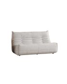 Bocek weißes 2-Sitzer-Sofa - L. 145 cm x L. 100 cm x H. 80 cm