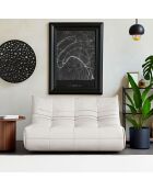 Bocek weißes 2-Sitzer-Sofa - L. 145 cm x L. 100 cm x H. 80 cm