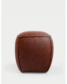 Petit pouf Bragi marron - l. 40 cm x H. 44 cm x P. 40 cm