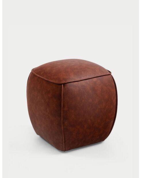 Petit pouf Bragi marron - l. 40 cm x H. 44 cm x P. 40 cm