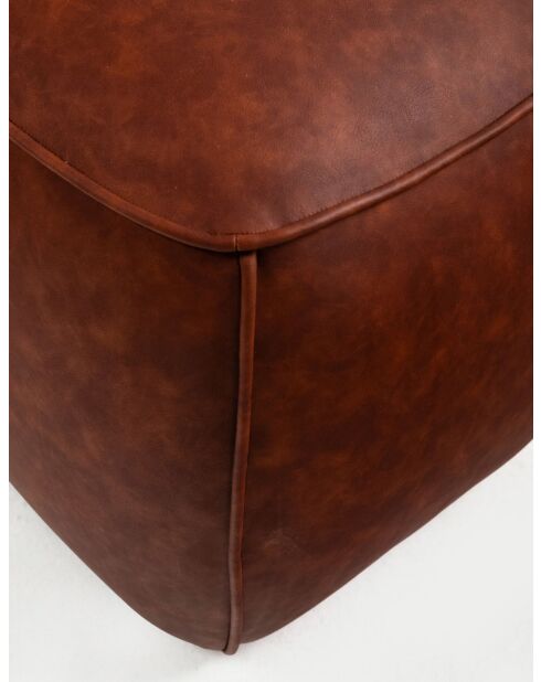 Petit pouf Bragi marron - l. 40 cm x H. 44 cm x P. 40 cm
