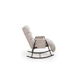 Fauteuil à bascule Lena Single crème - l. 60 cm x P. 60 cm x P. 35 cm
