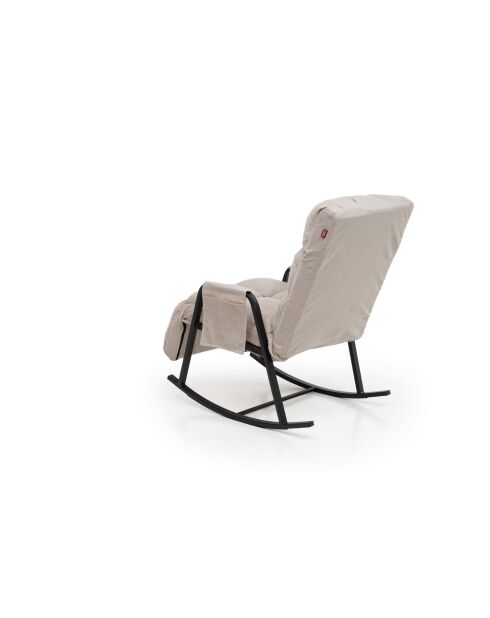 Fauteuil à bascule Lena Single crème - l. 60 cm x P. 60 cm x P. 35 cm