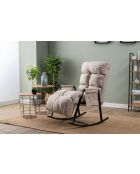 Fauteuil à bascule Lena Single crème - l. 60 cm x P. 60 cm x P. 35 cm