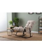 Fauteuil à bascule Lena Single crème - l. 60 cm x P. 60 cm x P. 35 cm