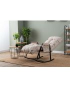 Fauteuil à bascule Lena Single crème - l. 60 cm x P. 60 cm x P. 35 cm