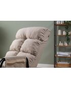 Fauteuil à bascule Lena Single crème - l. 60 cm x P. 60 cm x P. 35 cm