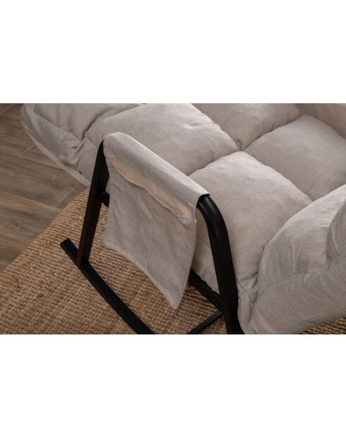 Fauteuil à bascule Lena Single crème - l. 60 cm x P. 60 cm x P. 35 cm