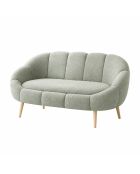Lida groene 2-zitsbank - l. 130 cm x H. 105 cm x D. 50 cm