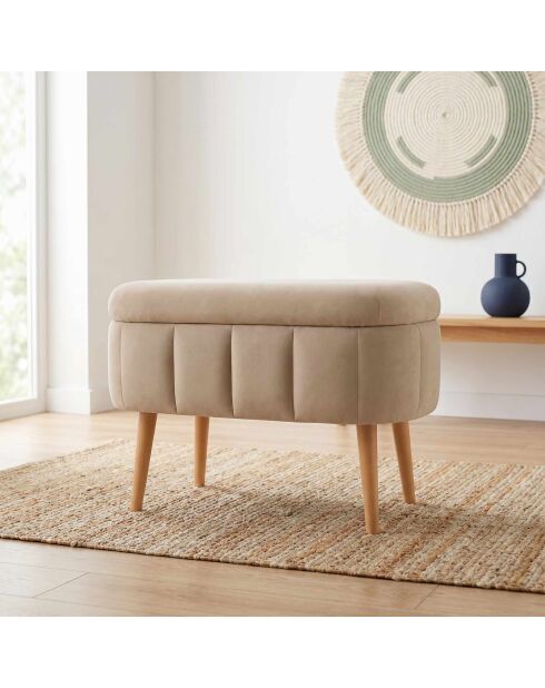 Banc Mini Oslo beige - l . 60 cm x H. 46 cm x P. 35 cm