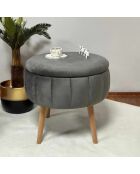 Berlin Babyface Sitzsack, anthrazit, D. 45 cm x 3 cm x H. 24,5 cm