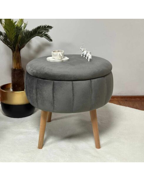 Berlin Babyface Sitzsack, anthrazit, D. 45 cm x 3 cm x H. 24,5 cm