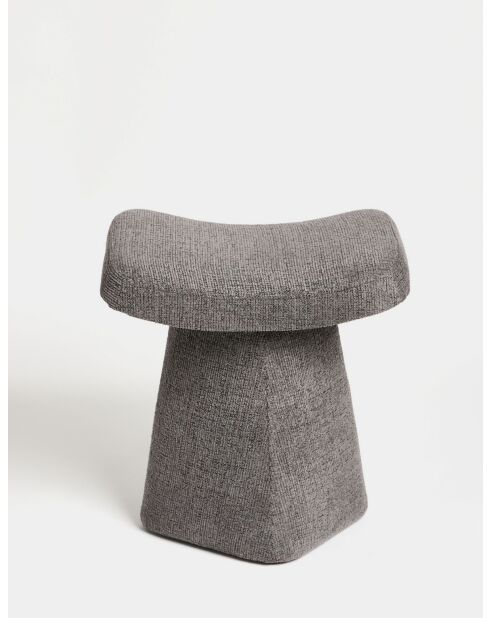Petit pouf Asberg anthracite - l.47 cm x H. 45 cm x P. 37 cm