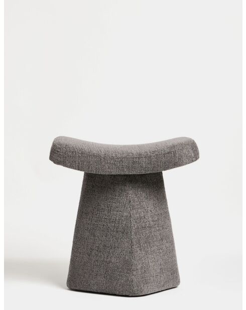 Petit pouf Asberg anthracite - l.47 cm x H. 45 cm x P. 37 cm