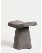 Petit pouf Asberg anthracite - l.47 cm x H. 45 cm x P. 37 cm