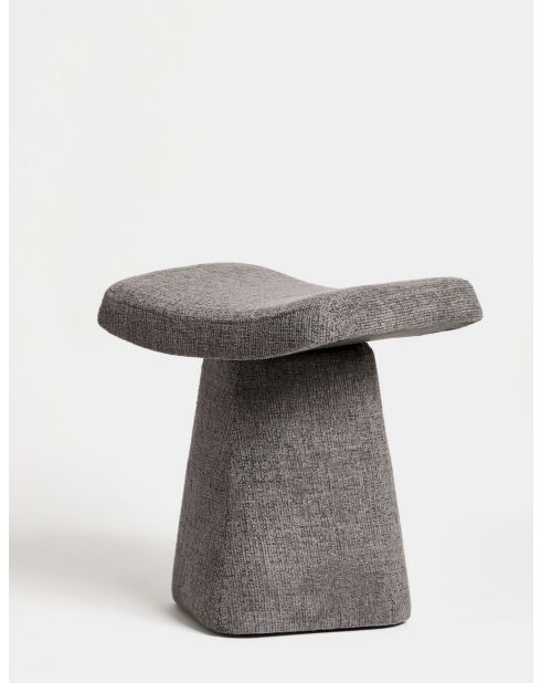 Petit pouf Asberg anthracite - l.47 cm x H. 45 cm x P. 37 cm