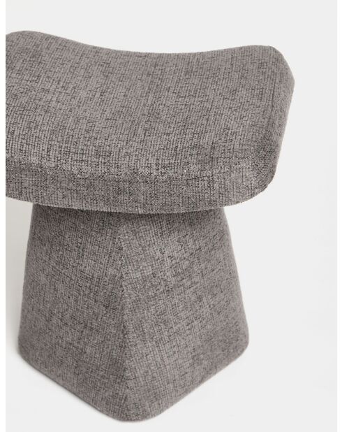 Petit pouf Asberg anthracite - l.47 cm x H. 45 cm x P. 37 cm
