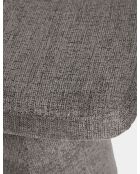 Petit pouf Asberg anthracite - l.47 cm x H. 45 cm x P. 37 cm