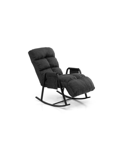 Mecedora individual Lena gris oscuro - L. 60 cm x D. 60 cm x D. 35 cm