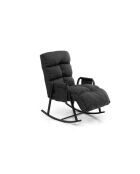 Mecedora individual Lena gris oscuro - L. 60 cm x D. 60 cm x D. 35 cm